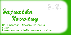 hajnalka novotny business card